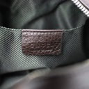 Gucci Dark Brown Pebbled Leather Cosmetic Pouch