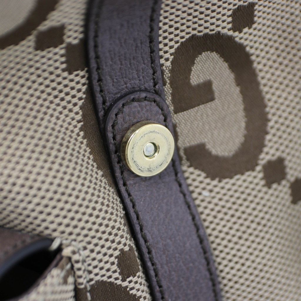 Gucci Jumbo GG Backpack Camel and Ebony 678829