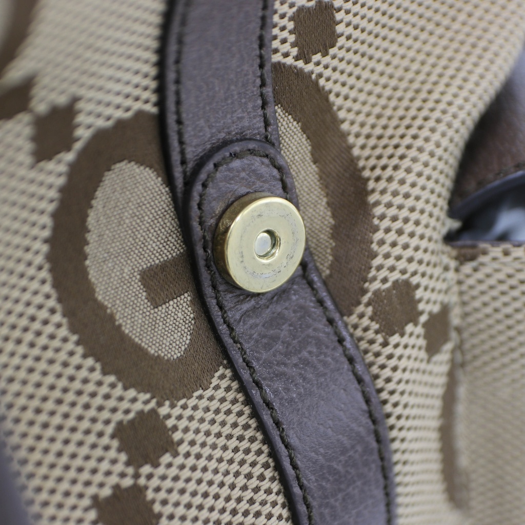 Gucci Jumbo GG Backpack Camel and Ebony 678829