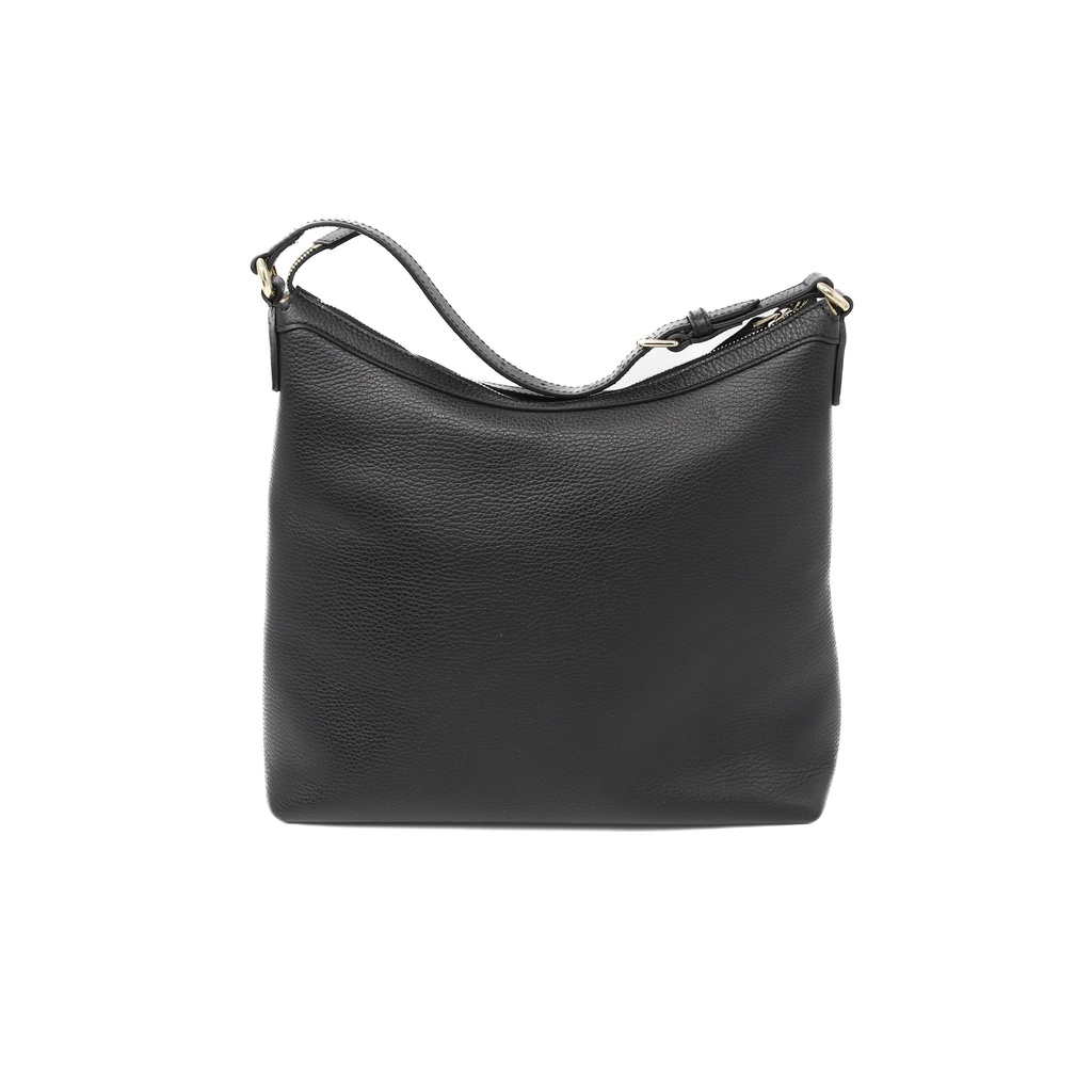 Gucci Black Leather GG Charm Tote Bag