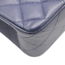 Chanel Classic Double Flap Caviar Small Blue Bag