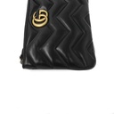 Gucci GG Marmont Black Chevron Leather Clutch