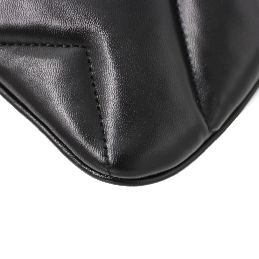 Gucci GG Marmont Black Chevron Leather Clutch