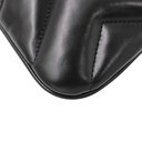 Gucci GG Marmont Black Chevron Leather Clutch