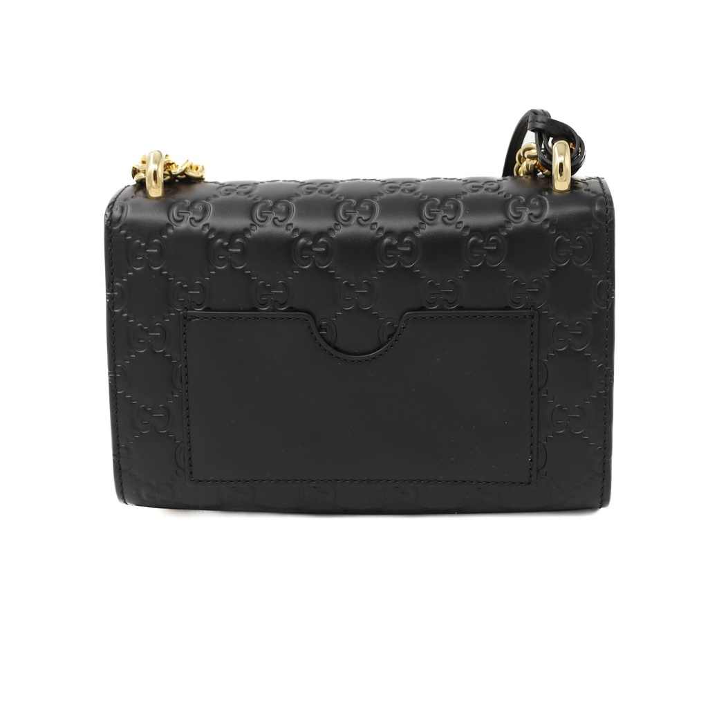 Gucci Guccissima Padlock Small Shoulder Bag Black