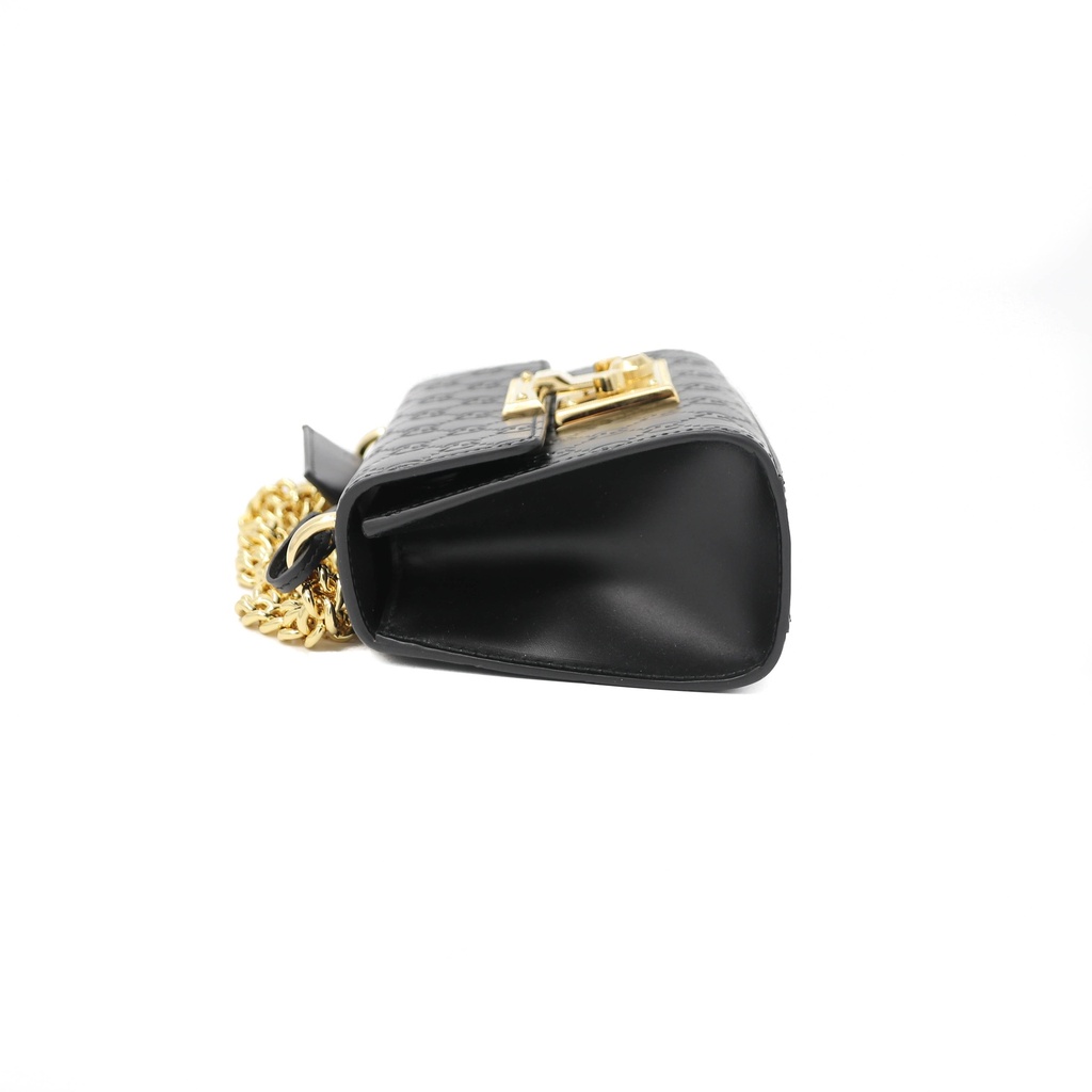Gucci Guccissima Padlock Small Shoulder Bag Black
