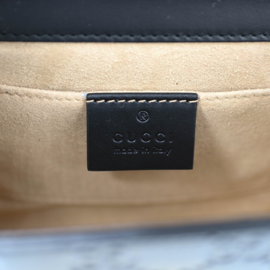 Gucci Guccissima Padlock Small Shoulder Bag Black