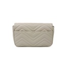Gucci GG Marmont Leather Shoulder Bag Beige 406831