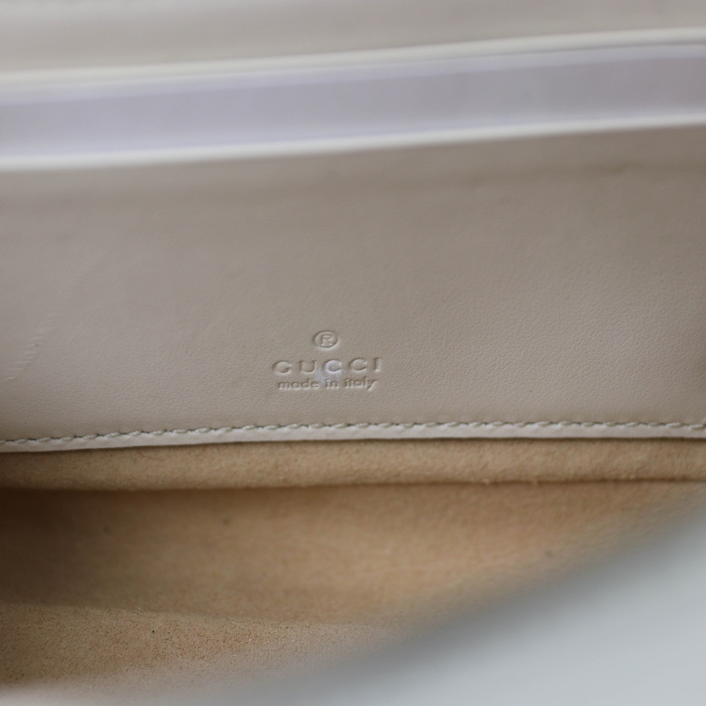Gucci GG Marmont Leather Shoulder Bag Beige 406831