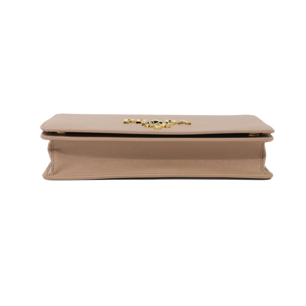 Prada Saffiano Leather Mini Bag Beige