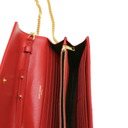 Yves Saint Laurent Cassandre Wallet on Chain Red