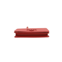Prada Red Saffiano Leather Wallet on Chain