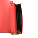 Prada Red Saffiano Leather Wallet on Chain