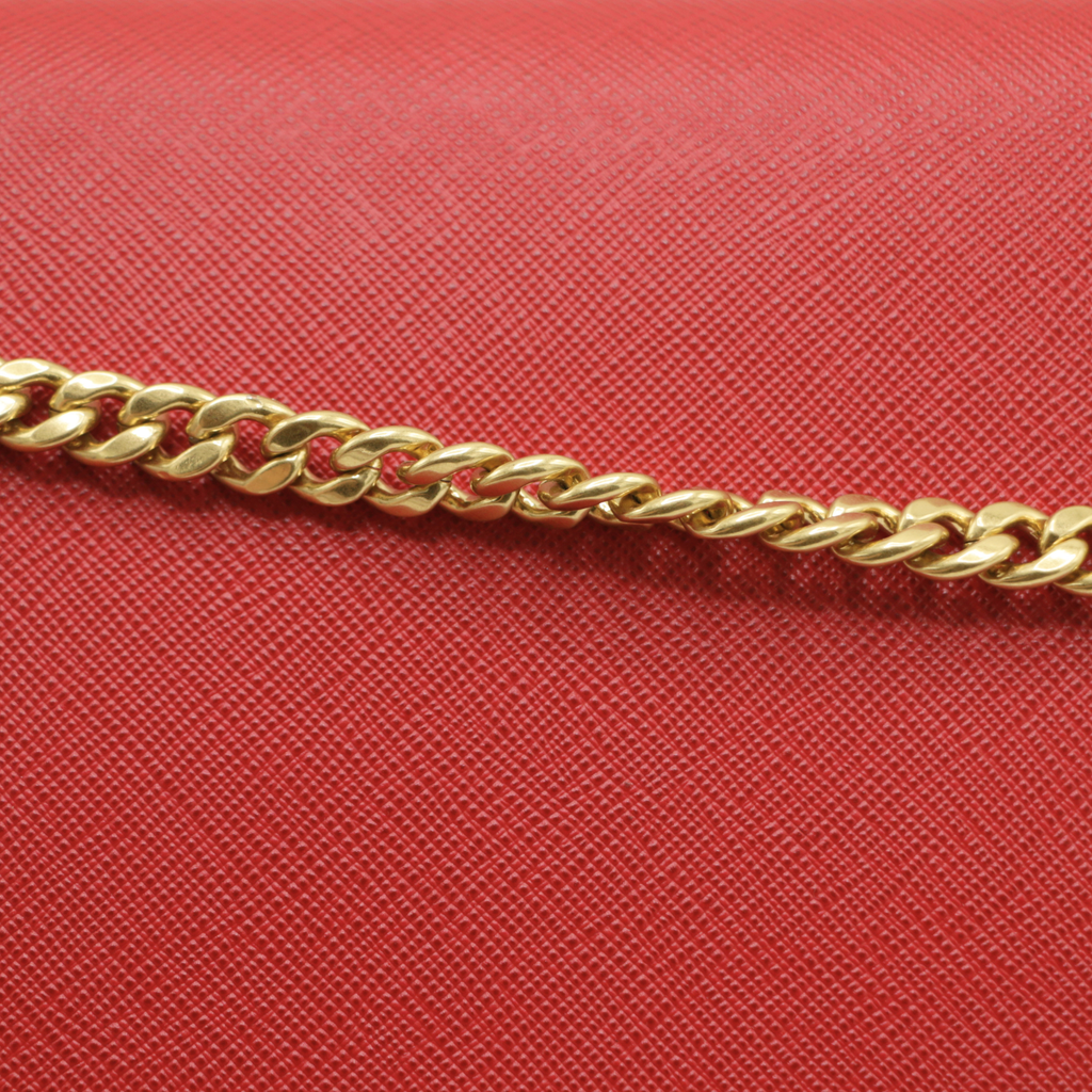 Prada Red Saffiano Leather Wallet on Chain