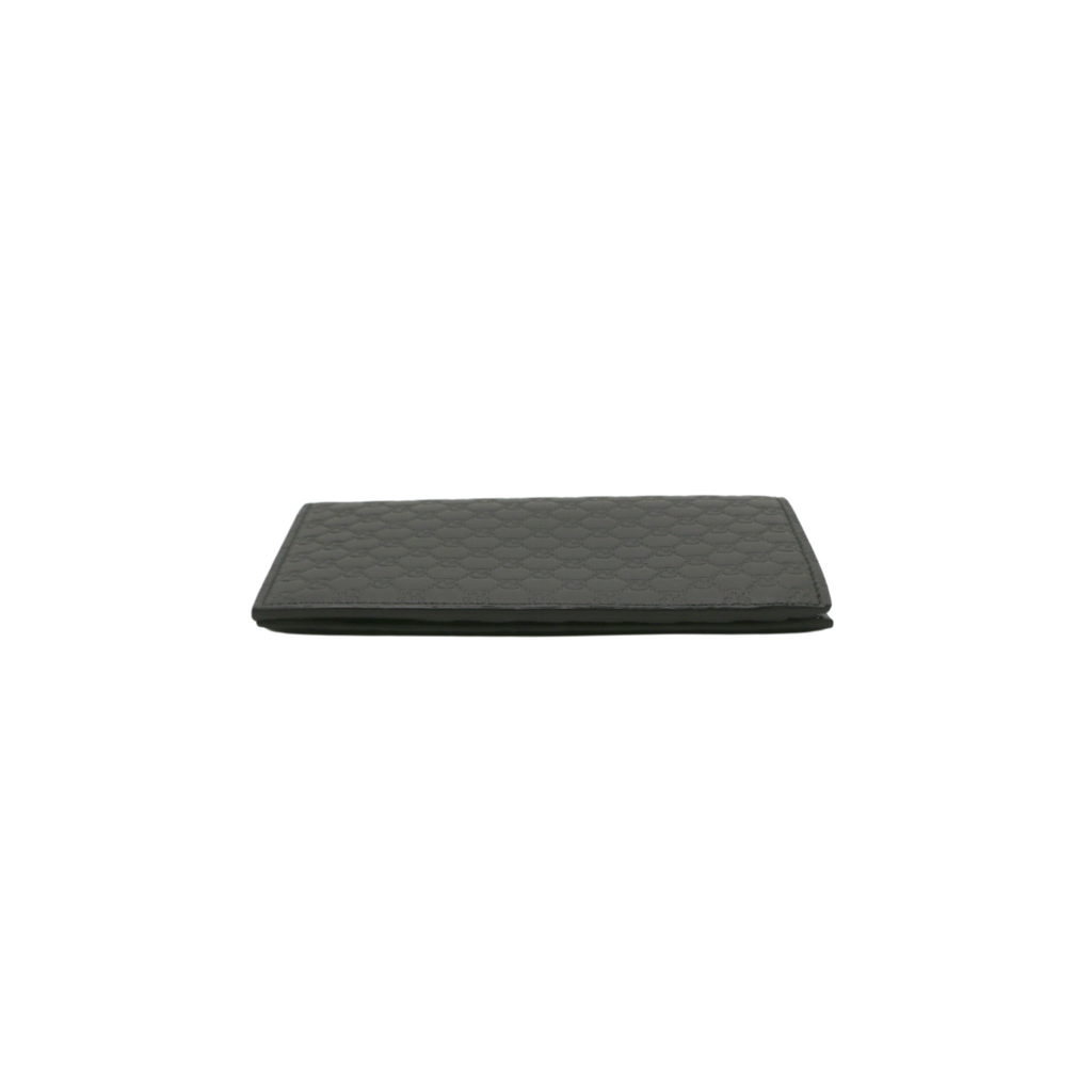Gucci Microguccissima Passport Holder In Black Leather