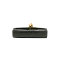 Yves Saint Laurent Kate Croc Embossed Black Leather Bag