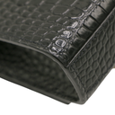 Yves Saint Laurent Kate Croc Embossed Black Leather Bag