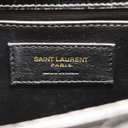 Yves Saint Laurent Kate Croc Embossed Black Leather Bag