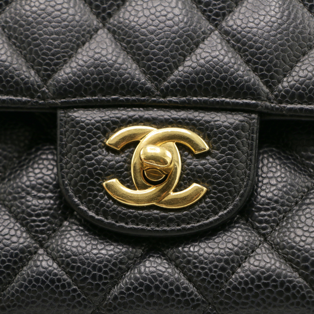 Chanel Medium Double Flap Caviar Black