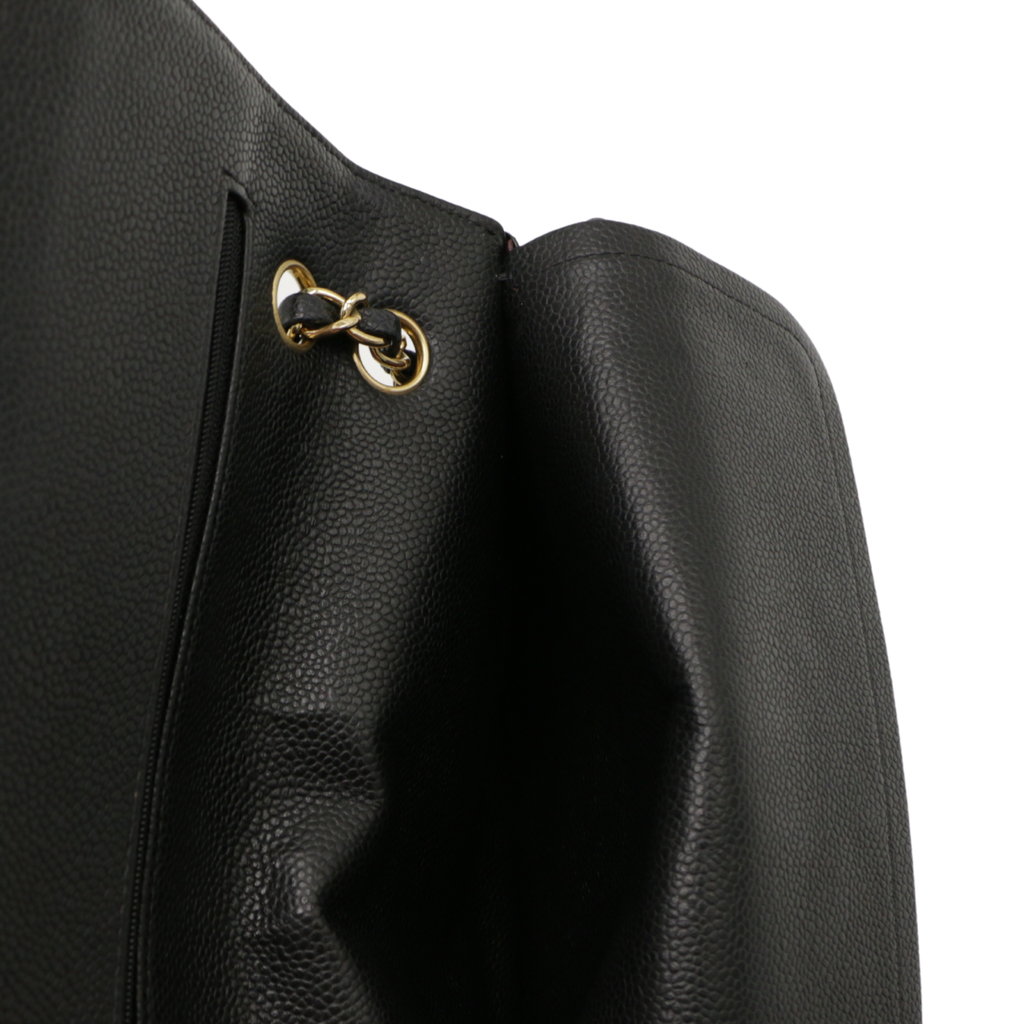 Chanel Medium Double Flap Caviar Black
