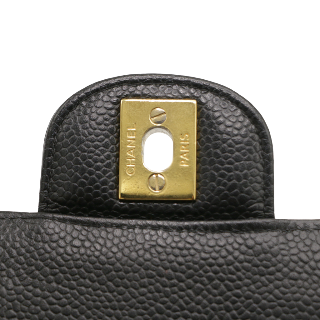 Chanel Medium Double Flap Caviar Black