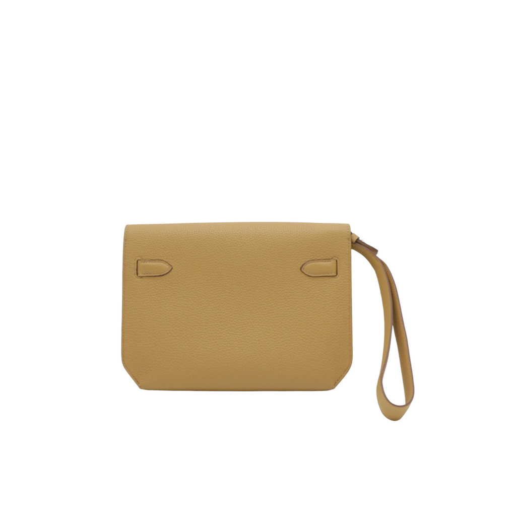 Hermes Togo Kelly Depeches 25 Pouch Biscuit