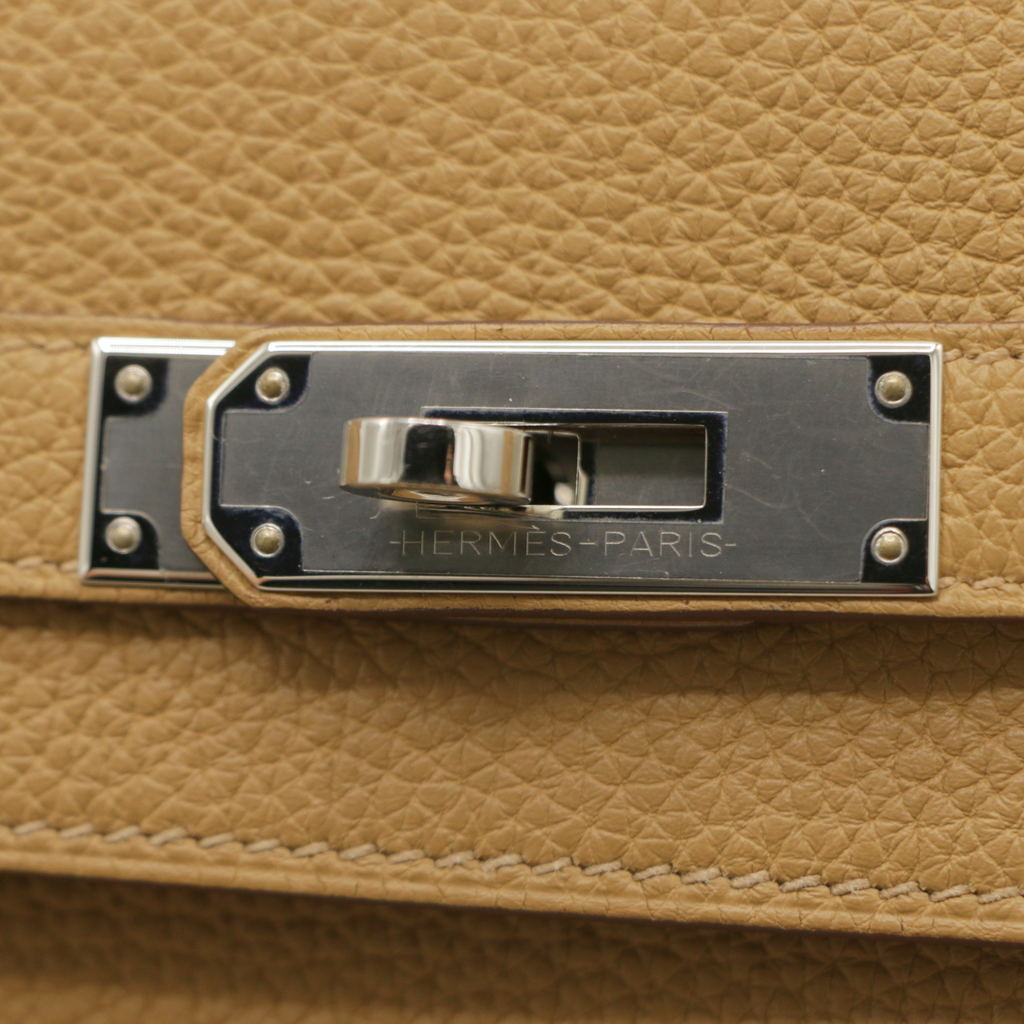Hermes Togo Kelly Depeches 25 Pouch Biscuit