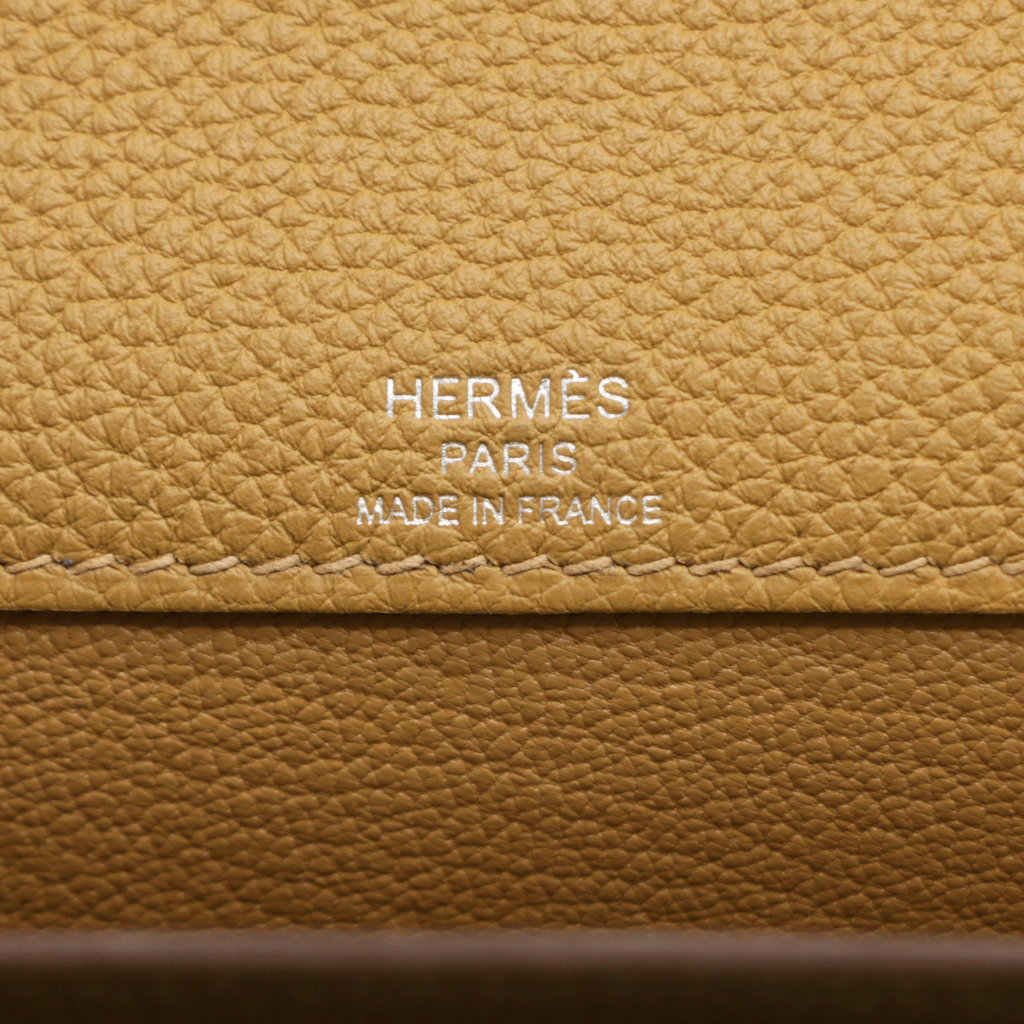 Hermes Togo Kelly Depeches 25 Pouch Biscuit