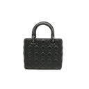 Christian Dior Lady Dior Medium Lambskin Black Bag