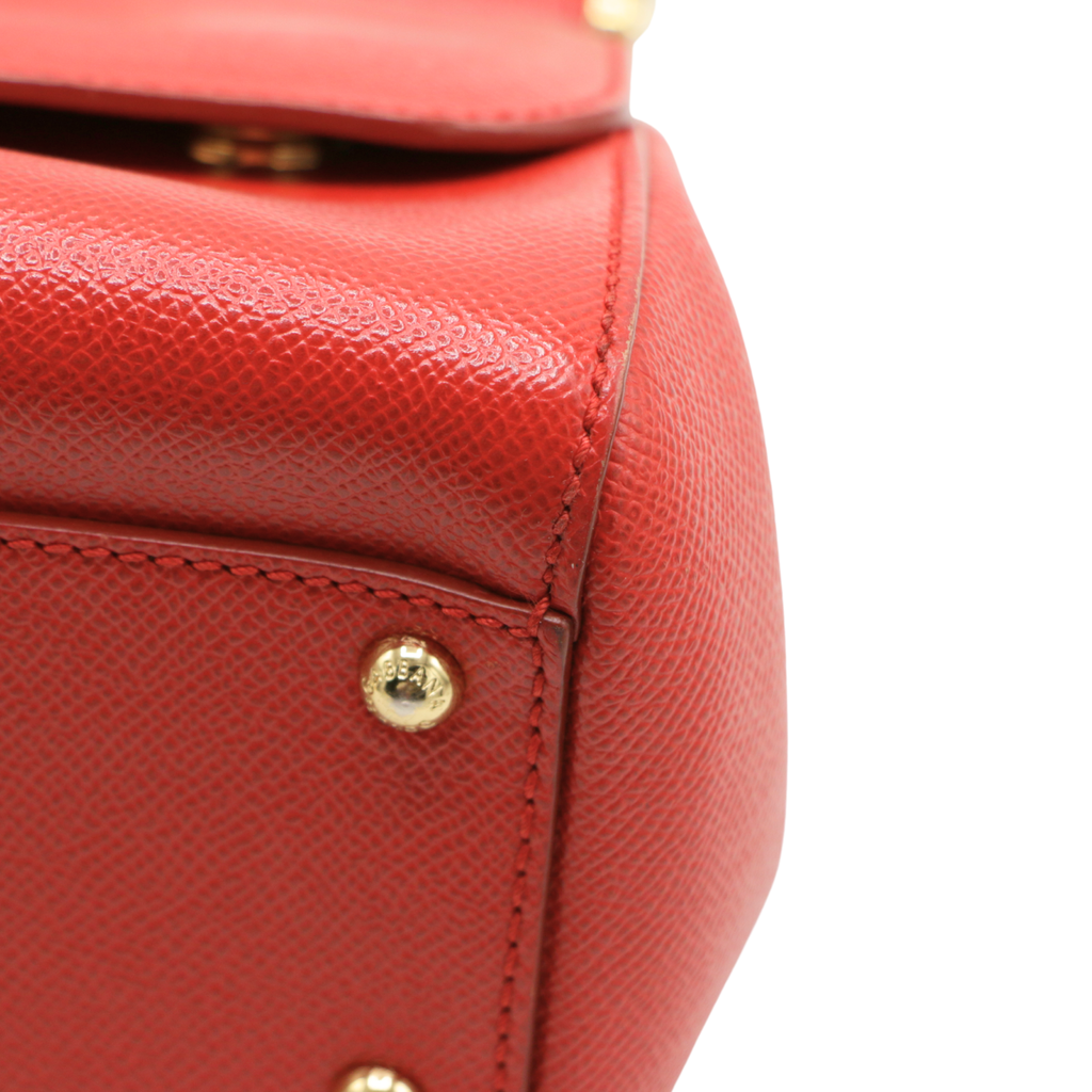 Dolce And Gabbana Sicily Red Medium Bag