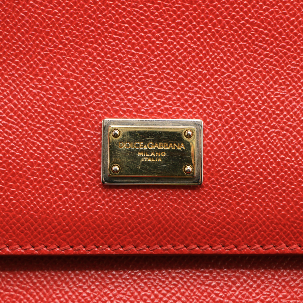 Dolce And Gabbana Sicily Red Medium Bag