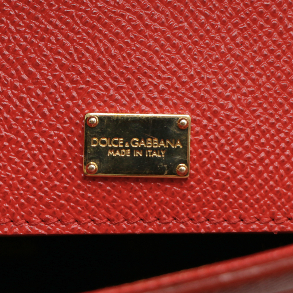 Dolce And Gabbana Sicily Red Medium Bag