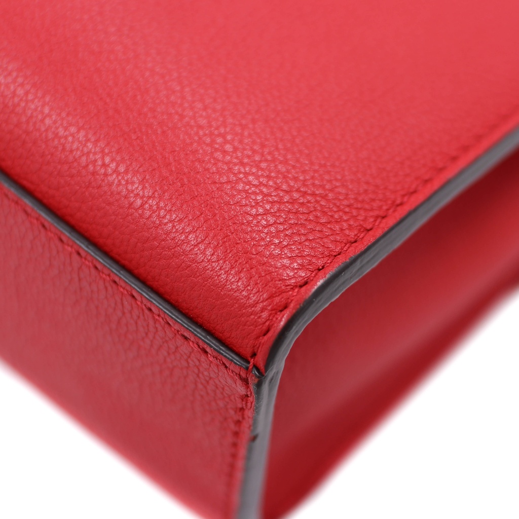 Louis Vuitton Soft Calfskin Mylockme Chain Bag Red