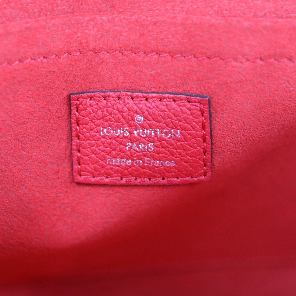 Louis Vuitton Soft Calfskin Mylockme Chain Bag Red