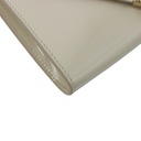 Prada Patent Leather Envelope Clutch with Triangle Logo Wite