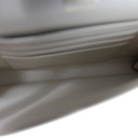 Prada Patent Leather Envelope Clutch with Triangle Logo Wite