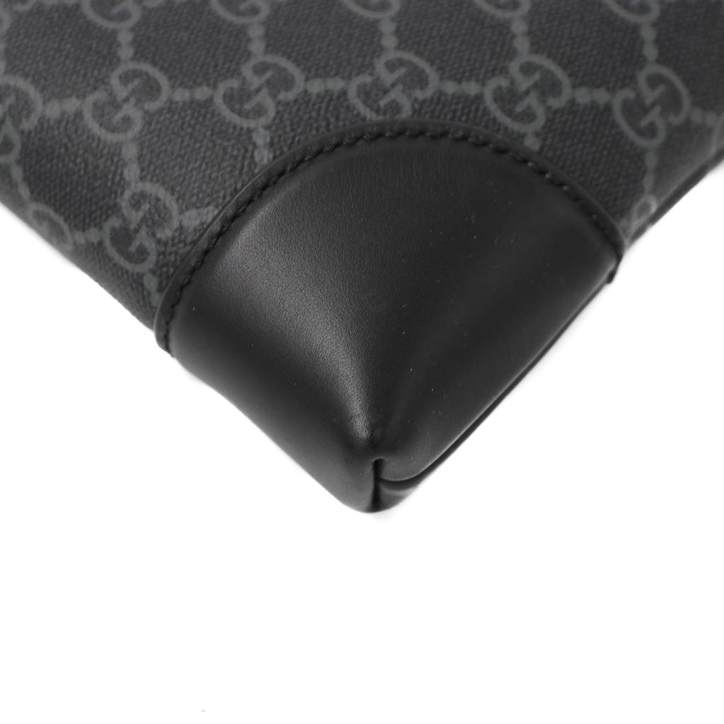 Gucci GG Emblem Small Business Case in Black Fabric 821156