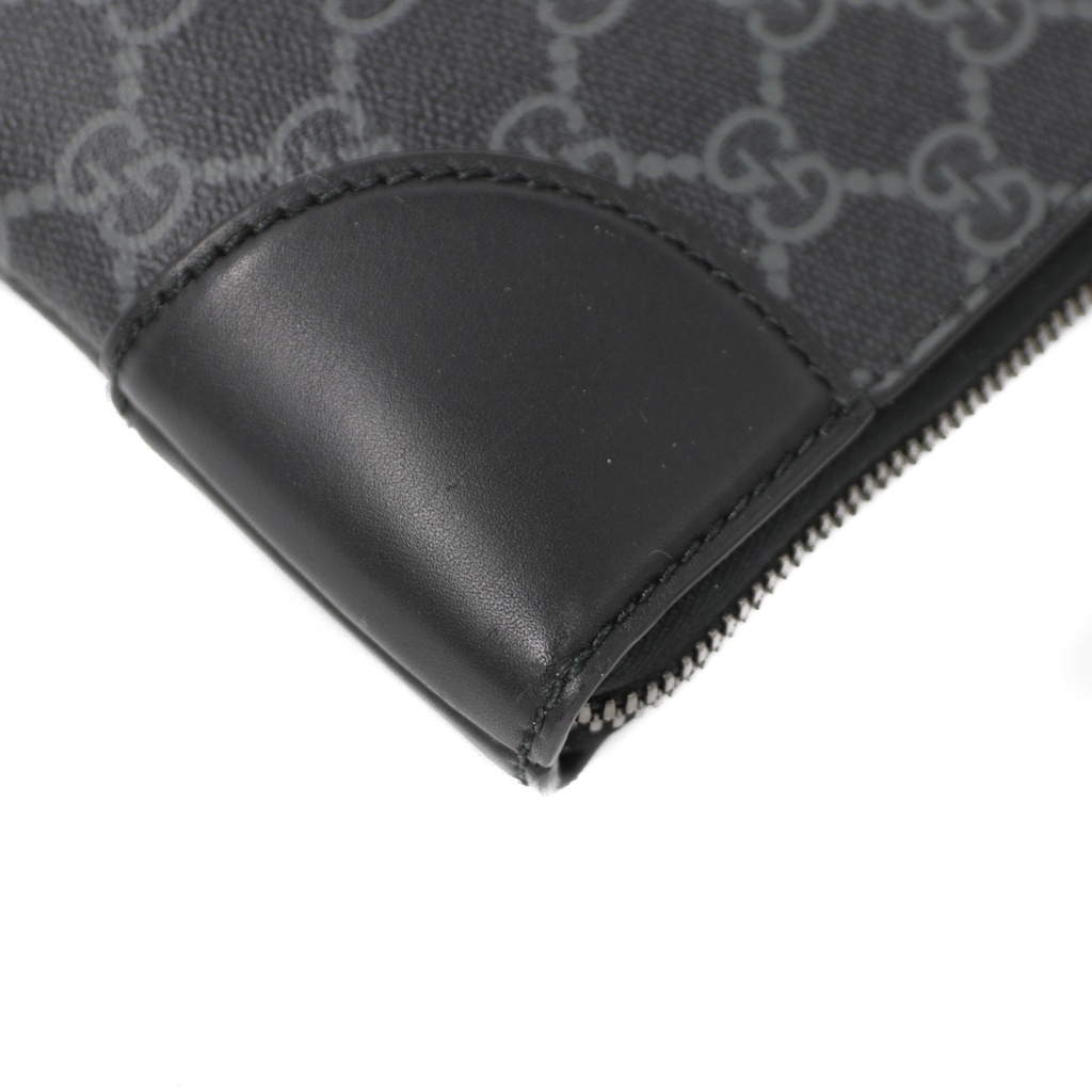 Gucci GG Emblem Small Business Case in Black Fabric 821156