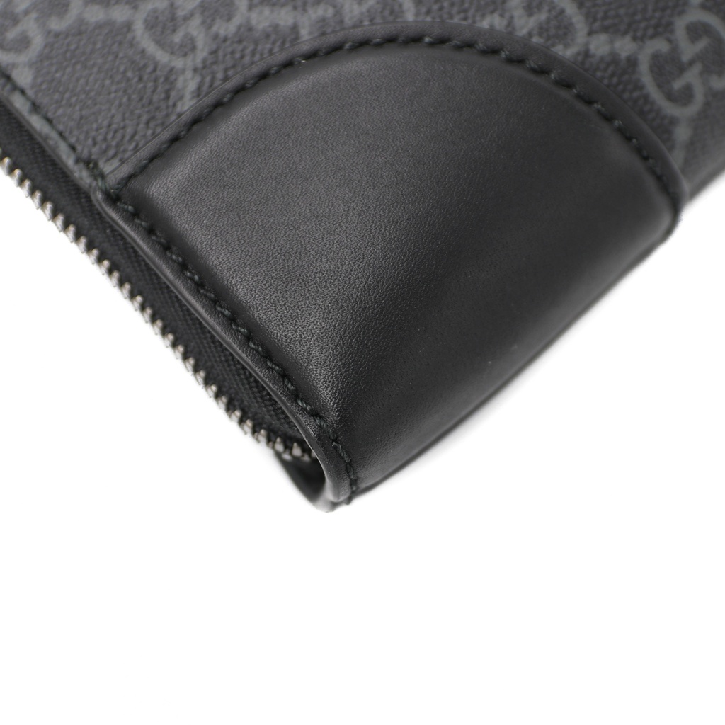 Gucci GG Emblem Small Business Case in Black Fabric 821156