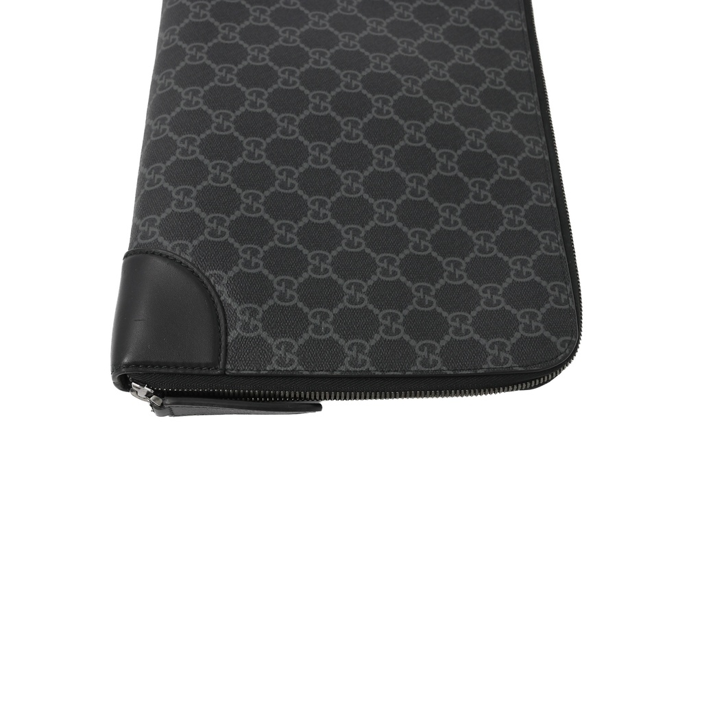Gucci GG Emblem Small Business Case in Black Fabric 821156