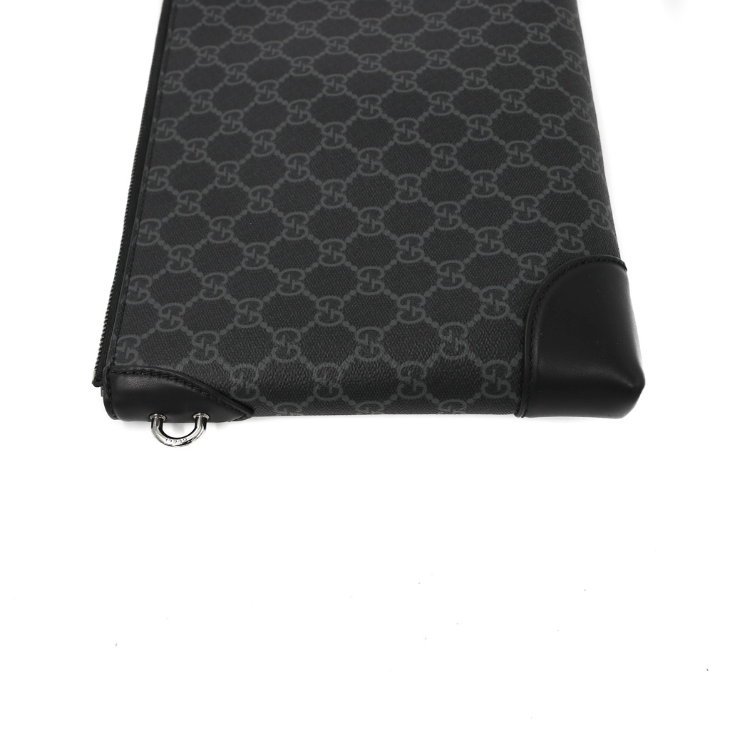 Gucci GG Emblem Small Business Case in Black Fabric 821156
