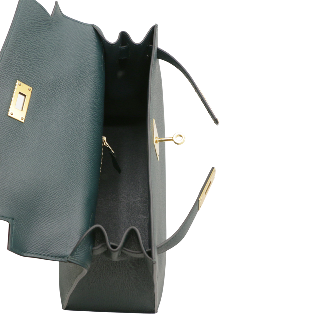 Hermes Kelly 28 Green Epsom 2021 Vert Bosphore Full Set
