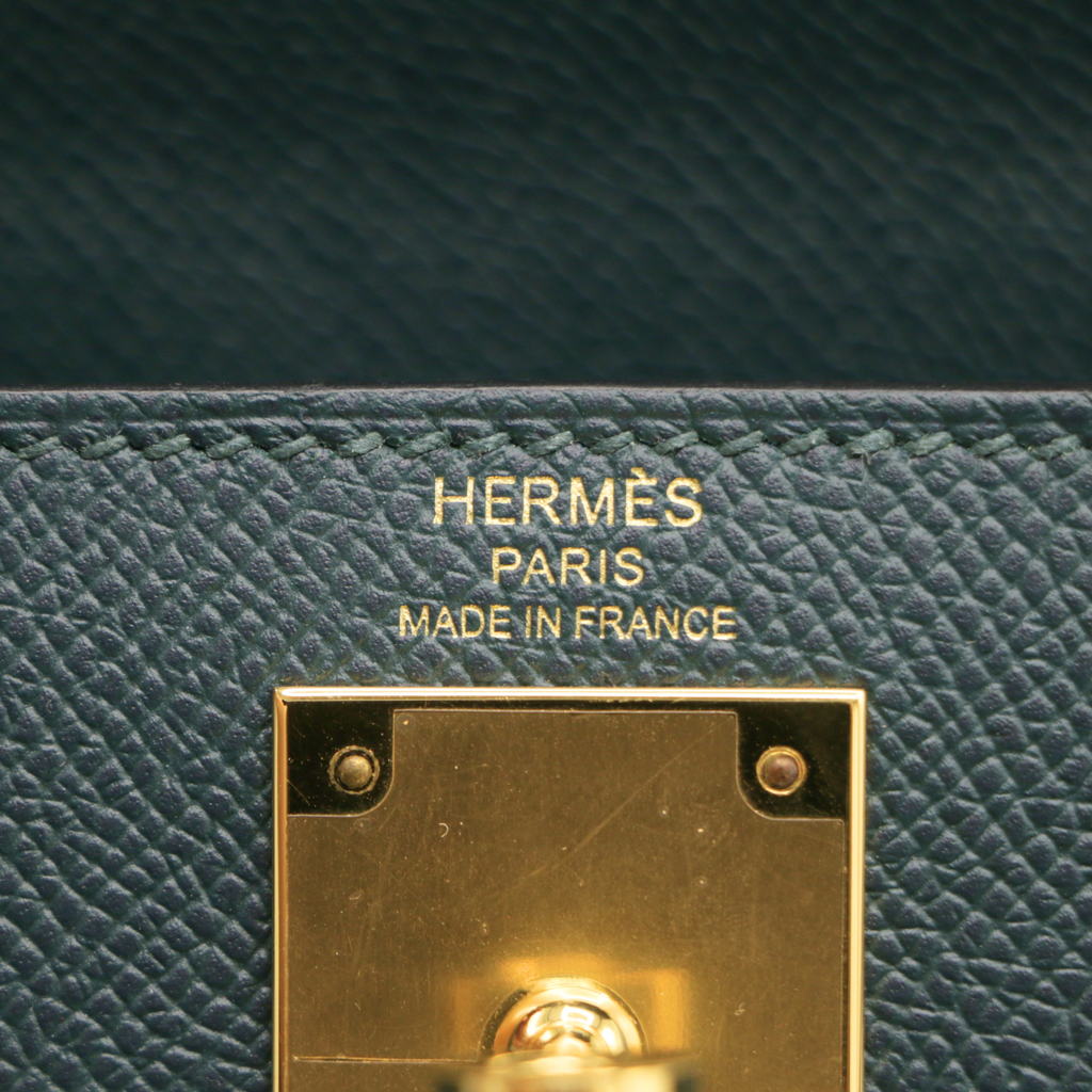 Hermes Kelly 28 Green Epsom 2021 Vert Bosphore Full Set