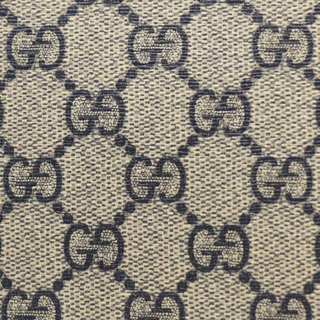 Gucci GG In Beige and Blue Supreme Pouch 672953