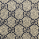 Gucci GG In Beige and Blue Supreme Pouch 672953