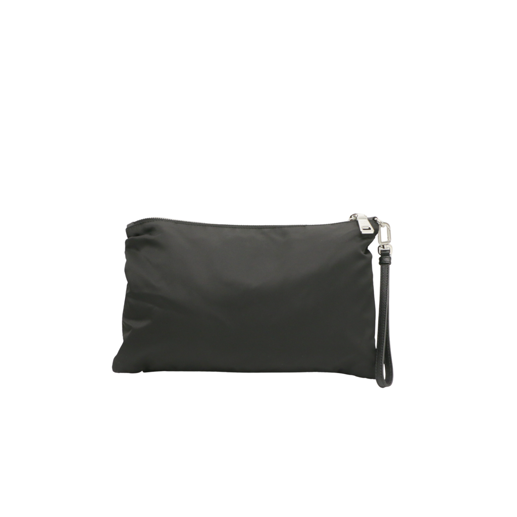 Prada Saffiano & Nylon Triangle Logo Pouch 2NH019