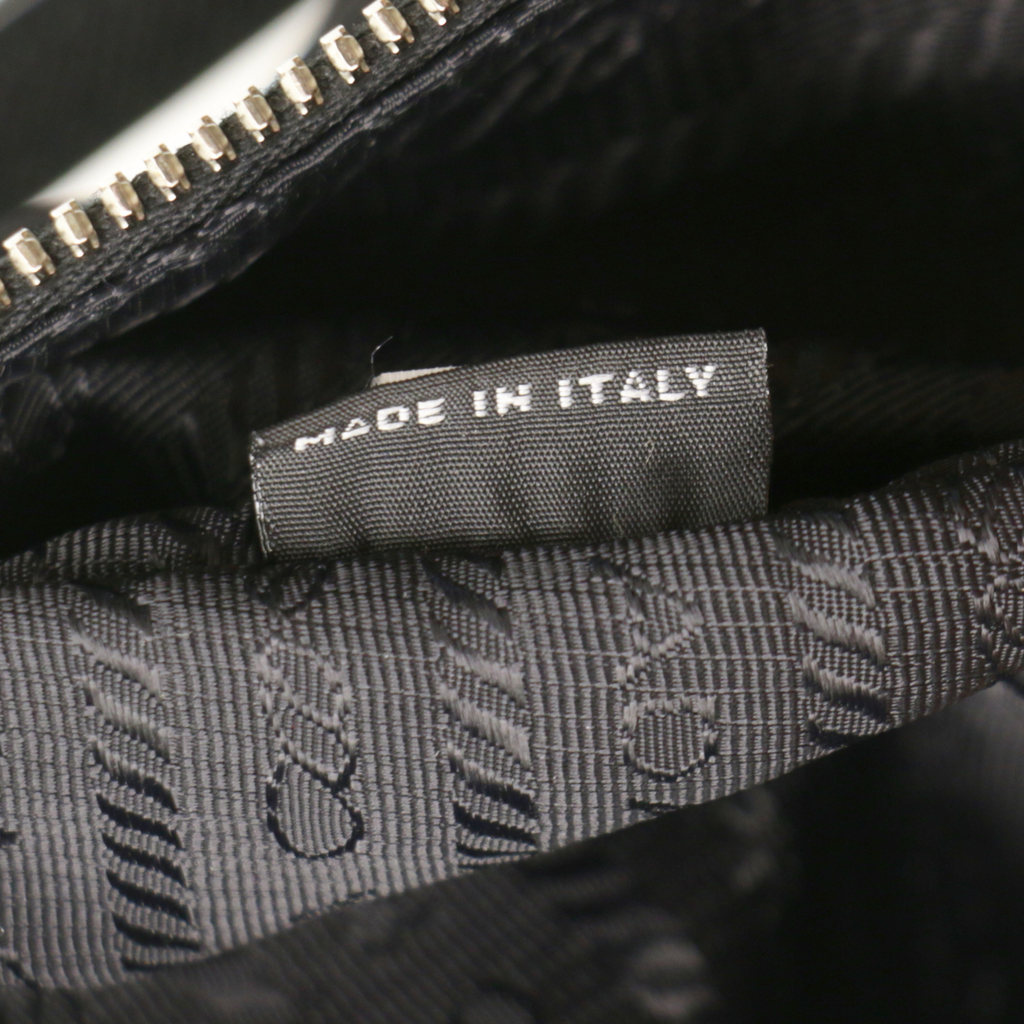 Prada Saffiano & Nylon Triangle Logo Pouch 2NH019