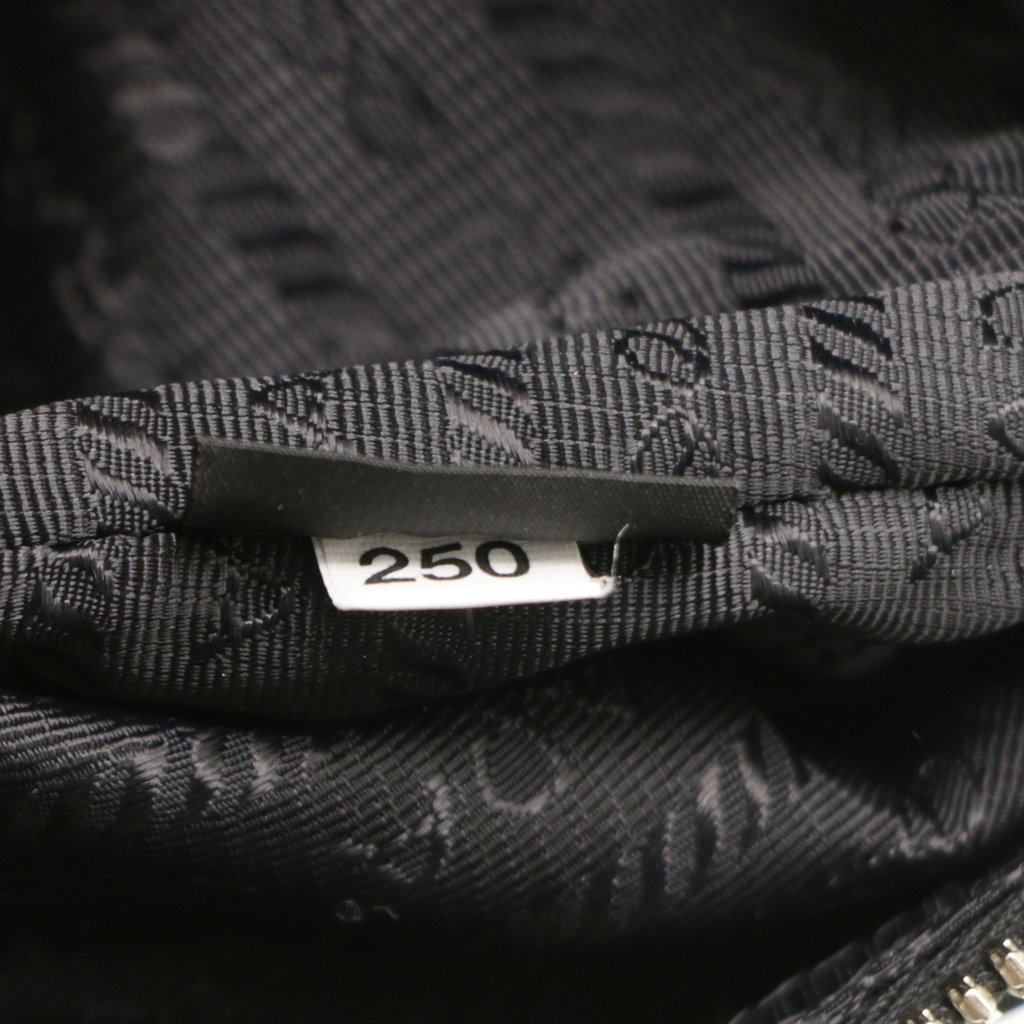 Prada Saffiano & Nylon Triangle Logo Pouch 2NH019