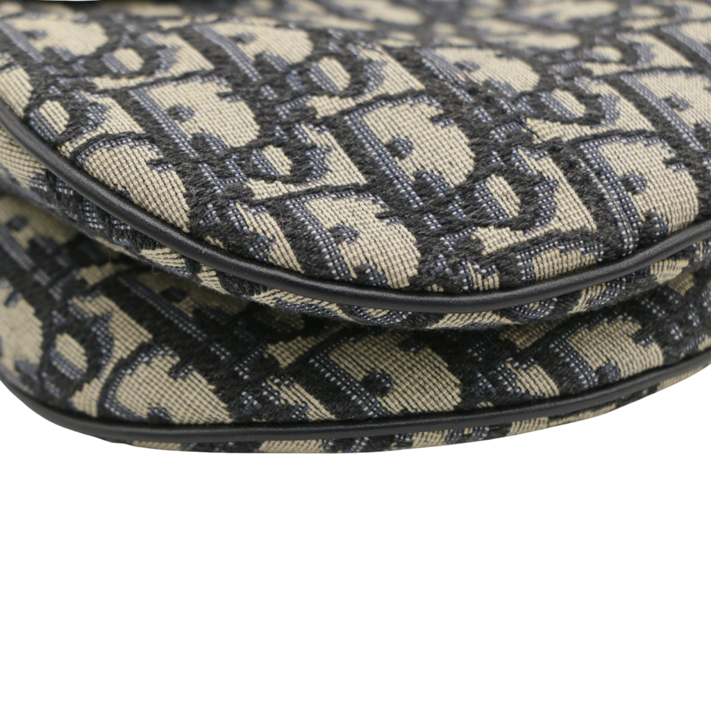 Christian Dior Oblique Jacquard Saddle Bag with Strap