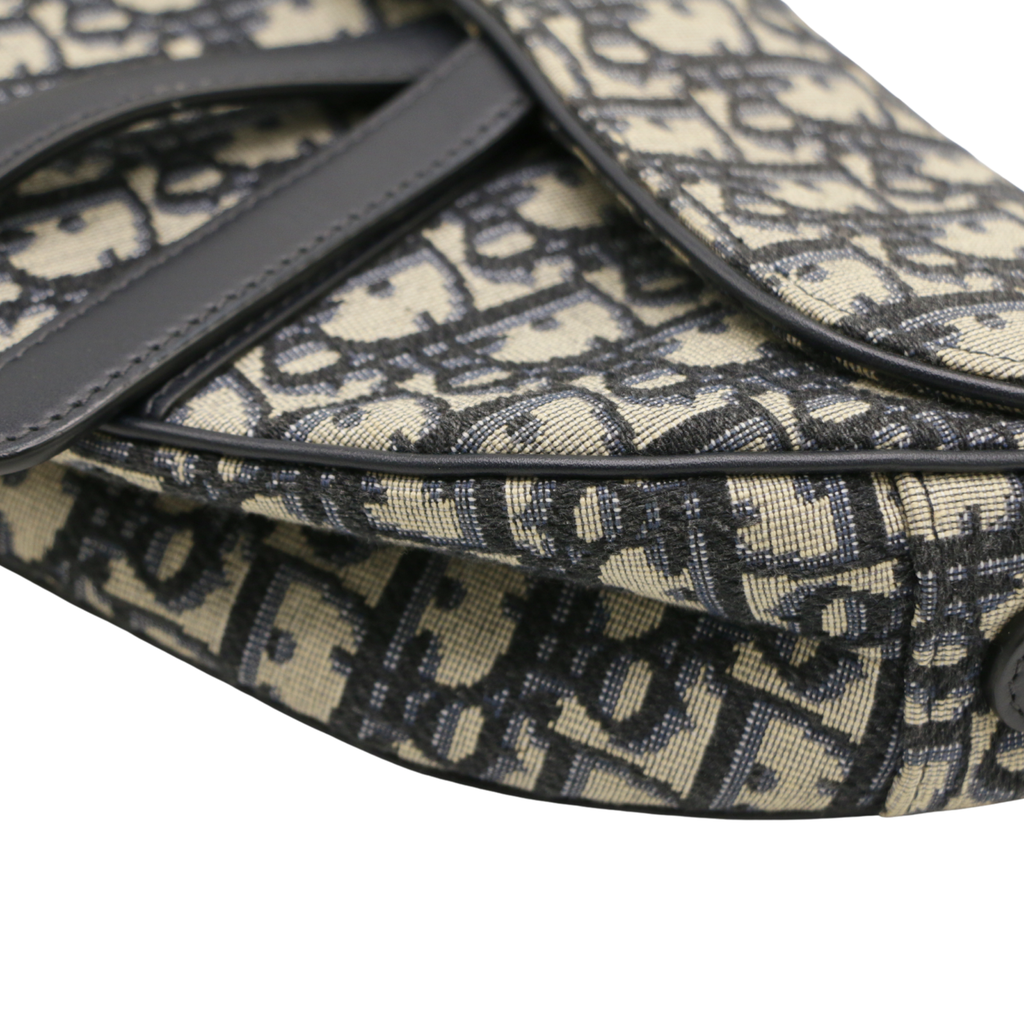Christian Dior Oblique Jacquard Saddle Bag with Strap